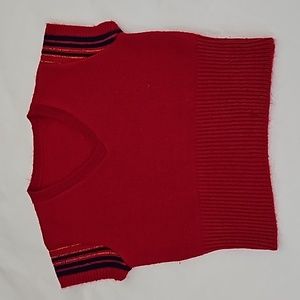 Vintage Red Knit Vest/Top